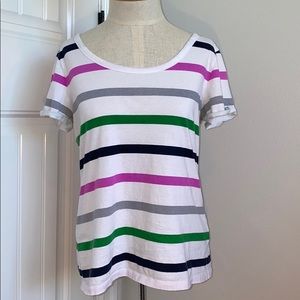**SOLD** Gap multistripe neon violet tee